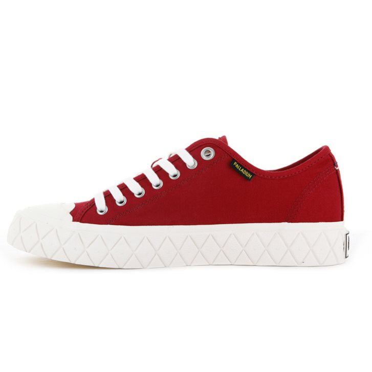 Baskets Palladium Palla Ace Tela Low Tops Femme Rouge | FR XQW241H